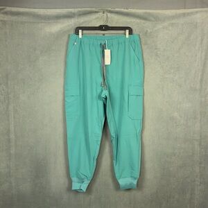 Figs Jogger Scrub Pants Classic Tansen 2.0 Mens Size XL SHORT Cactus Marine NWT
